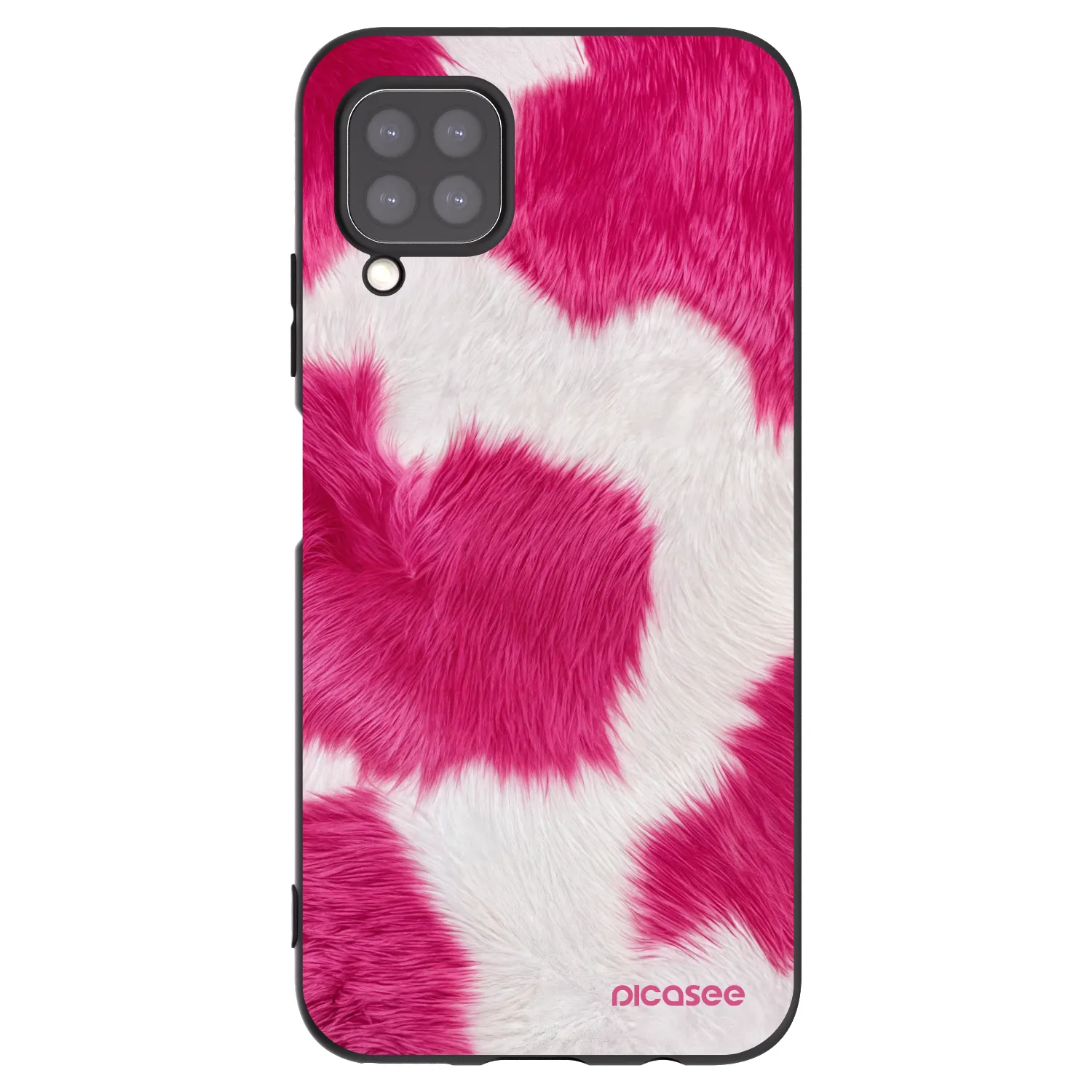 Picasee Huawei P40 Lite Hülle - Schwarzes Silikon - Pink Moo