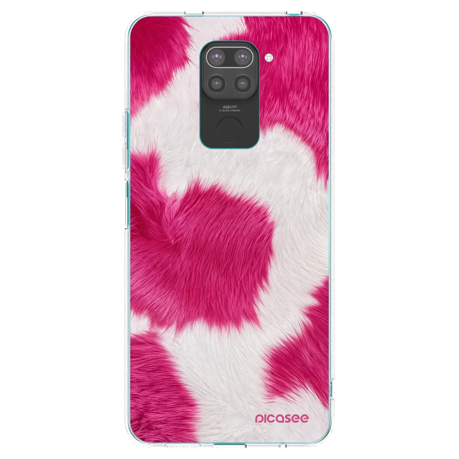 Picasee Xiaomi Redmi Note 9 Hülle - Schwarzes Silikon - Pink Moo