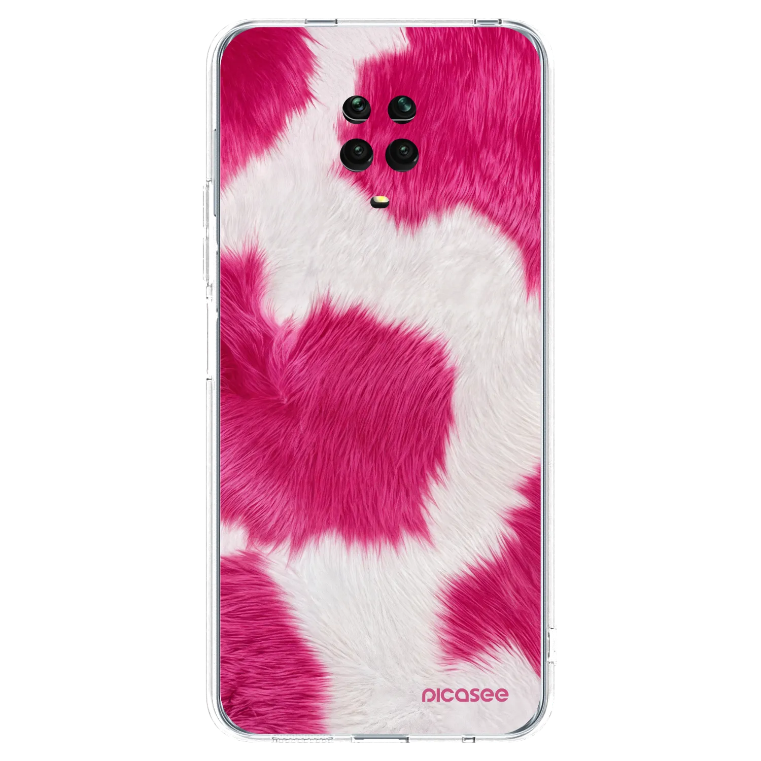 Picasee Xiaomi Redmi Note 9S Hülle - Transparentes Silikon - Pink Moo