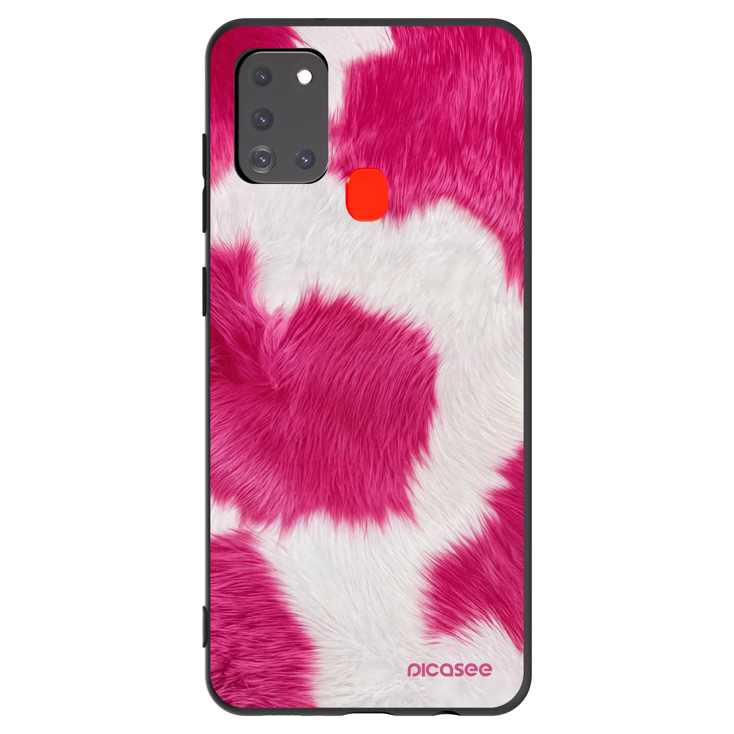 Picasee Samsung Galaxy A21s Hülle - Schwarzes Silikon - Pink Moo