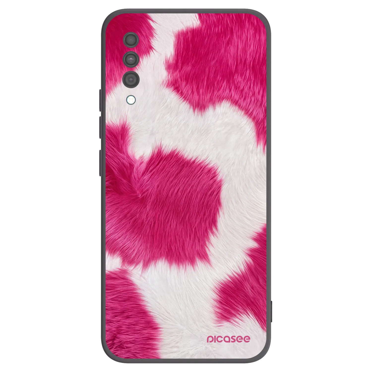 Picasee Samsung Galaxy A30s A307F Hülle - Schwarzes Silikon - Pink Moo