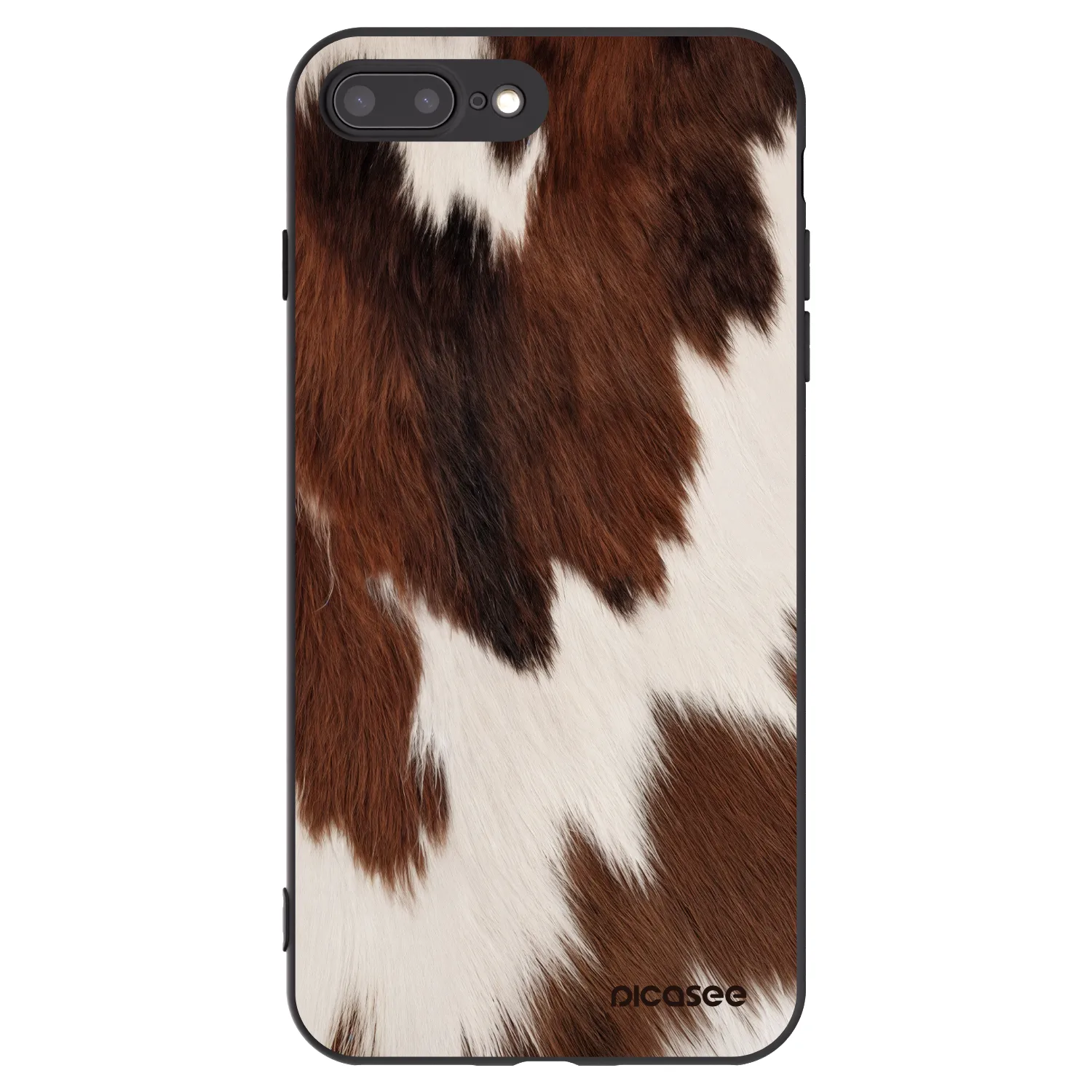 Picasee Apple iPhone 8 Plus Hülle - Schwarzes Silikon - Rustica