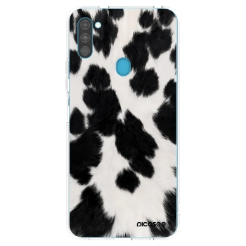 Picasee Samsung Galaxy M11 Hülle - Transparentes Silikon - Black Moo