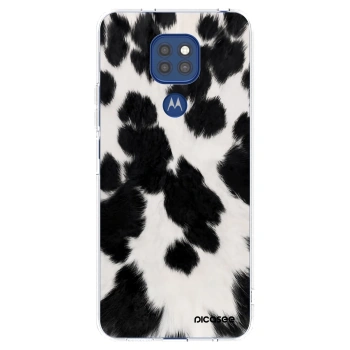 Picasee Motorola Moto G9 Play Hülle - Transparentes Silikon - Black Moo