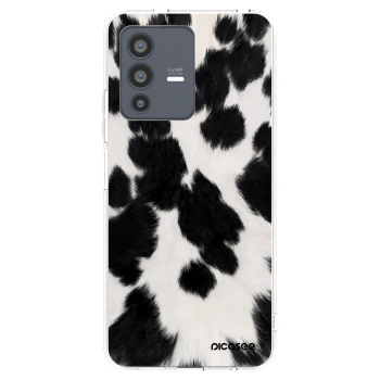 Picasee Vivo V23 5G Hülle - Transparentes Silikon - Black Moo