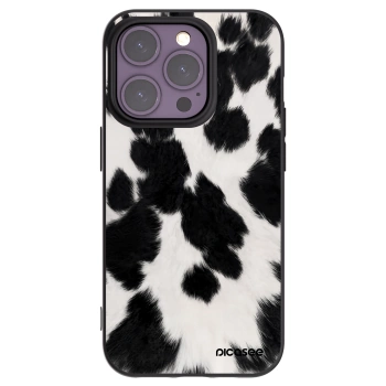 Picasee Apple iPhone 14 Pro Hülle - Schwarzes Silikon - Black Moo