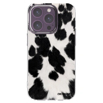 Picasee Apple iPhone 14 Pro Hülle - Transparentes Silikon - Black Moo