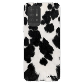 Picasee OPPO A94 5G Hülle - Transparentes Silikon - Black Moo