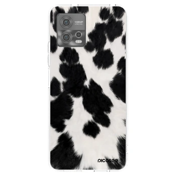 Picasee Motorola Moto G72 Hülle - Transparentes Silikon - Black Moo