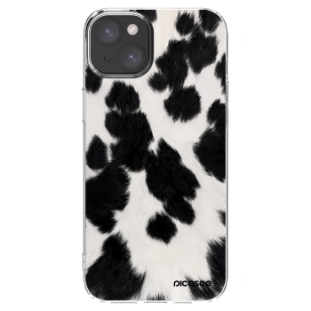 Picasee Apple iPhone 15 Plus Hülle - Transparentes Silikon - Black Moo