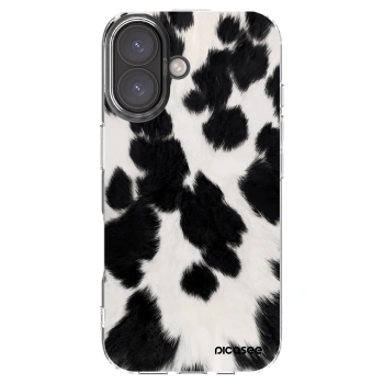 Picasee Apple iPhone 16 Hülle - Transparentes Silikon - Black Moo