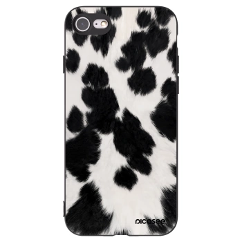 Picasee Apple iPhone 8 Hülle - Schwarzes Silikon - Black Moo
