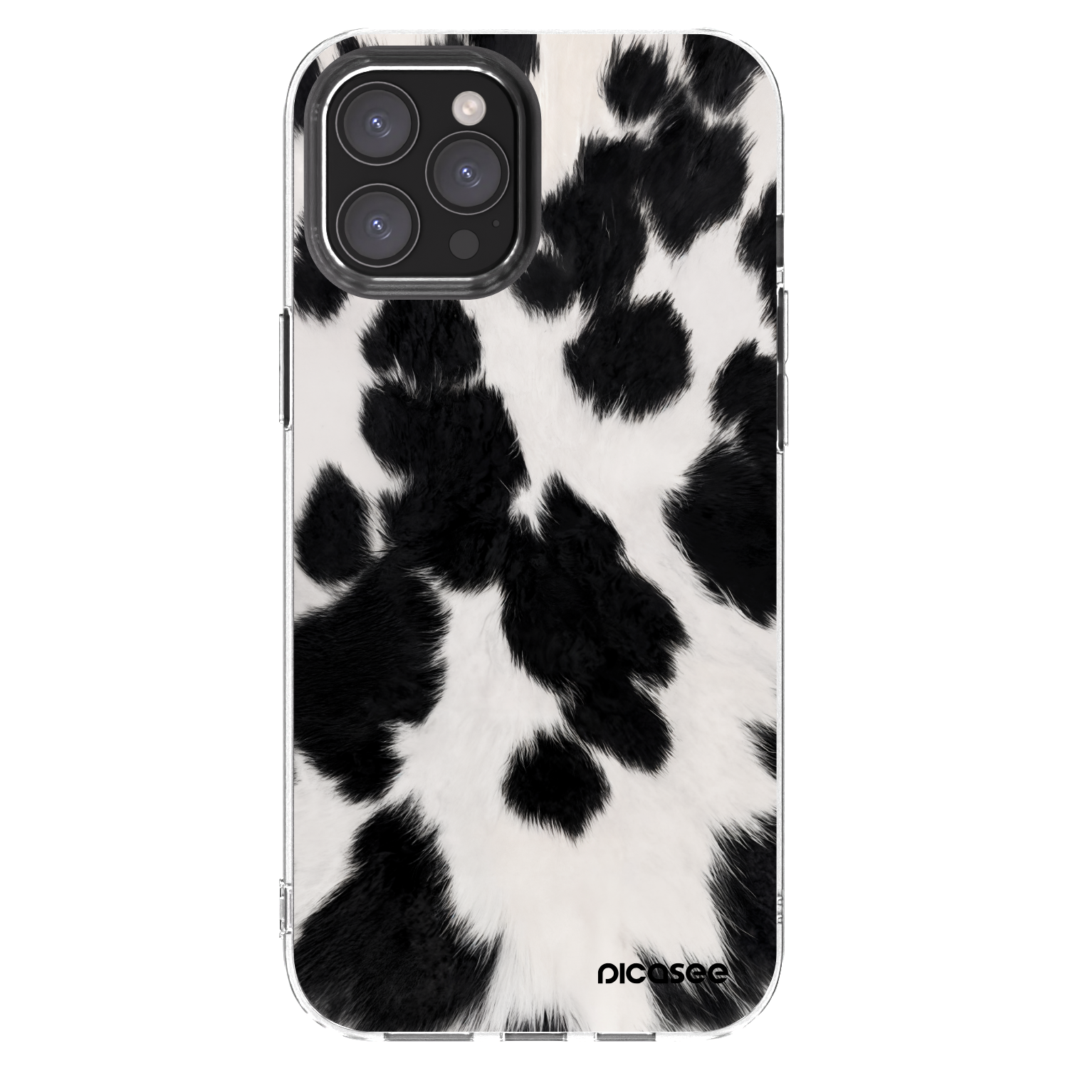 Picasee Apple iPhone 12 Pro Max Hülle - Transparentes Silikon - Black Moo