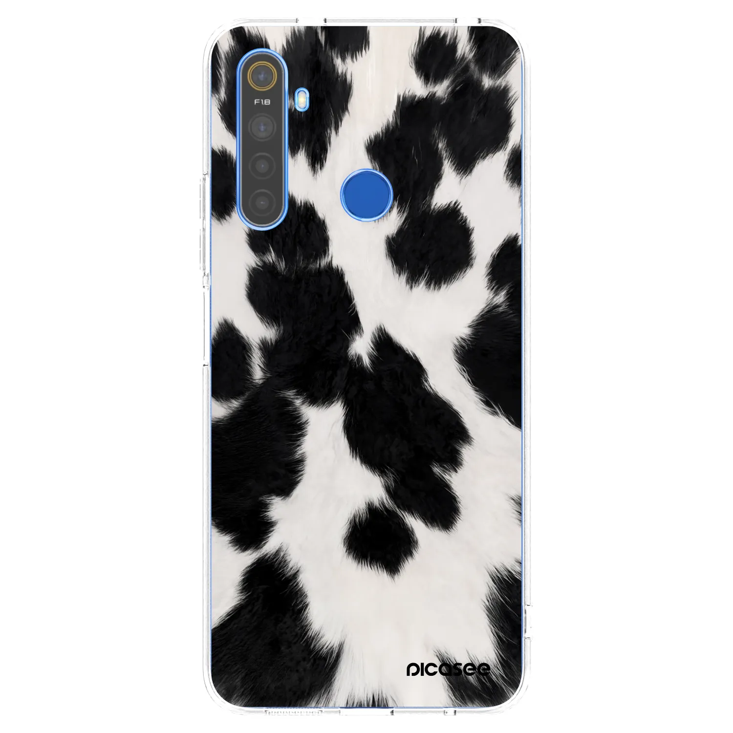 Picasee Realme 5 Hülle - Transparentes Silikon - Black Moo