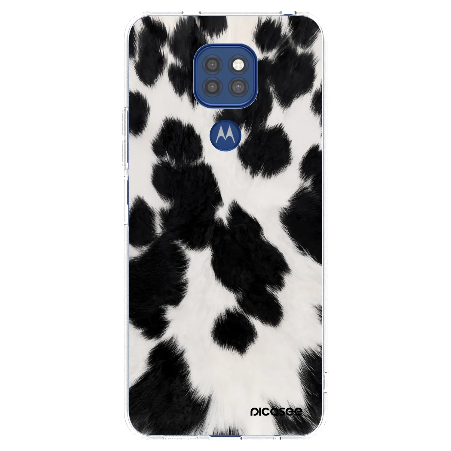 Picasee Motorola Moto G9 Play Hülle - Transparentes Silikon - Black Moo