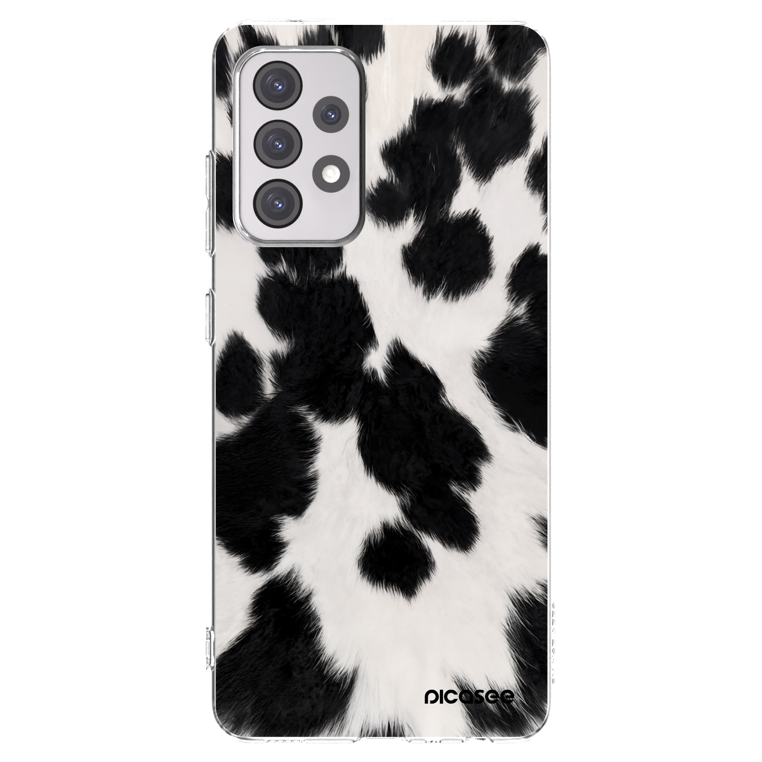 Picasee Samsung Galaxy A52 5G A525F Hülle - Transparentes Silikon - Black Moo