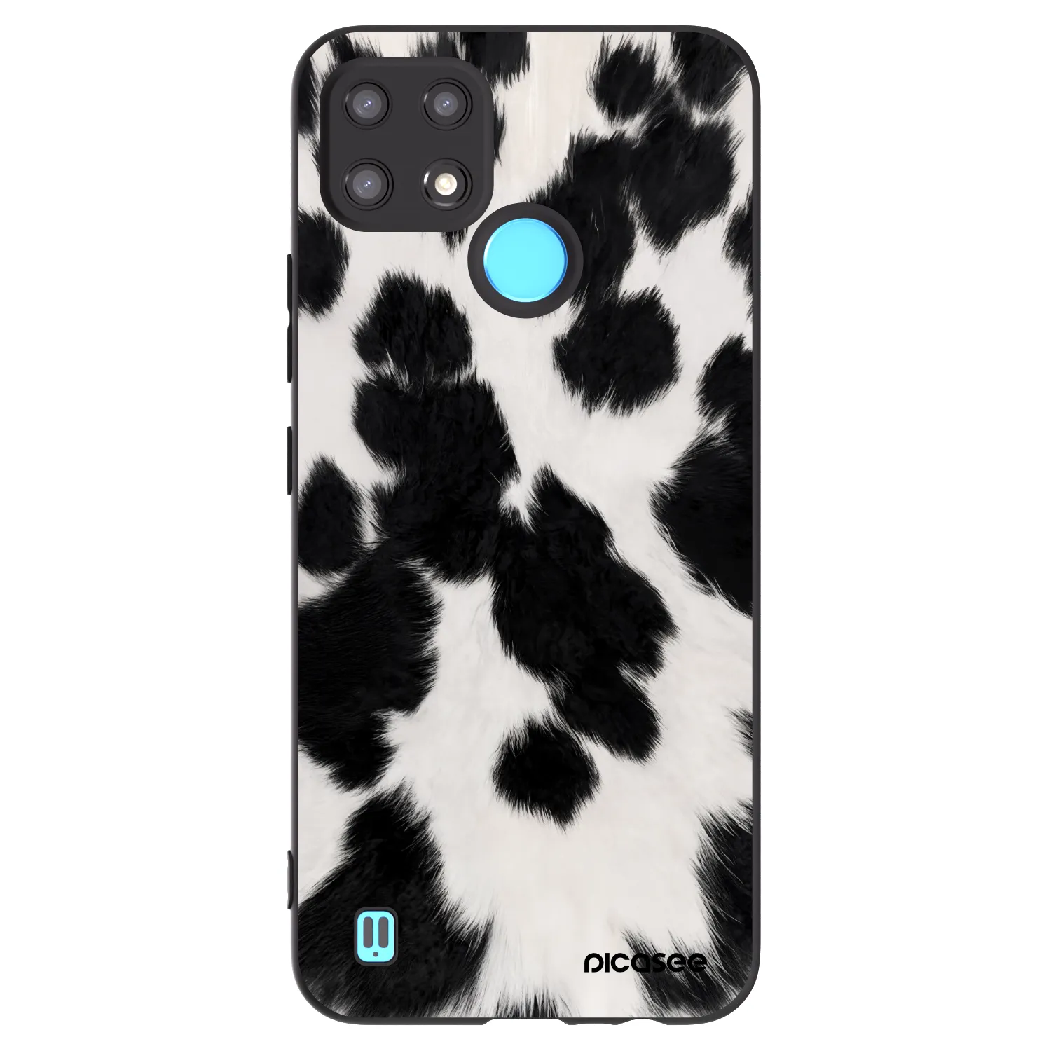 Picasee Realme C21 Hülle - Schwarzes Silikon - Black Moo