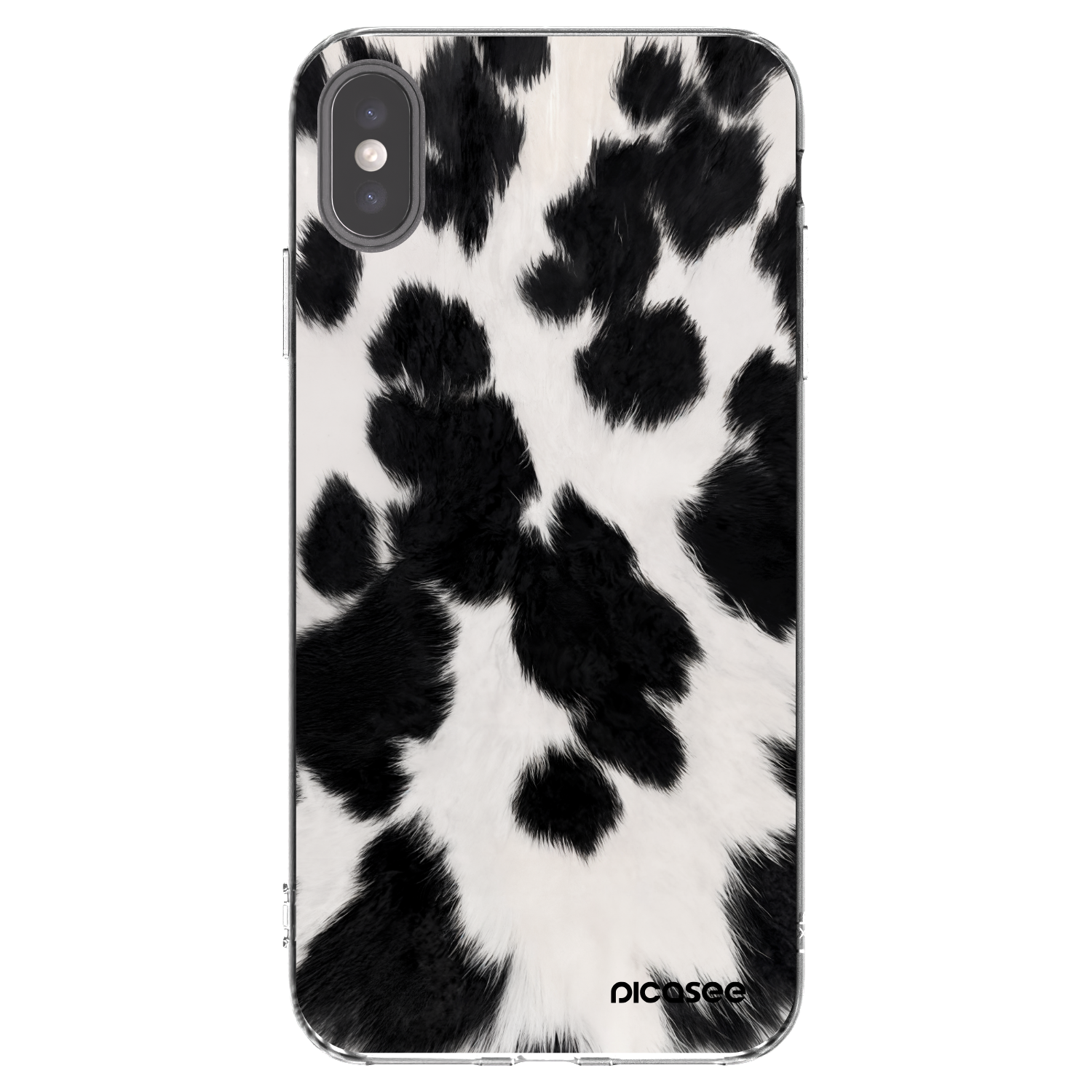 Picasee Apple iPhone XS Max Hülle - Transparentes Silikon - Black Moo