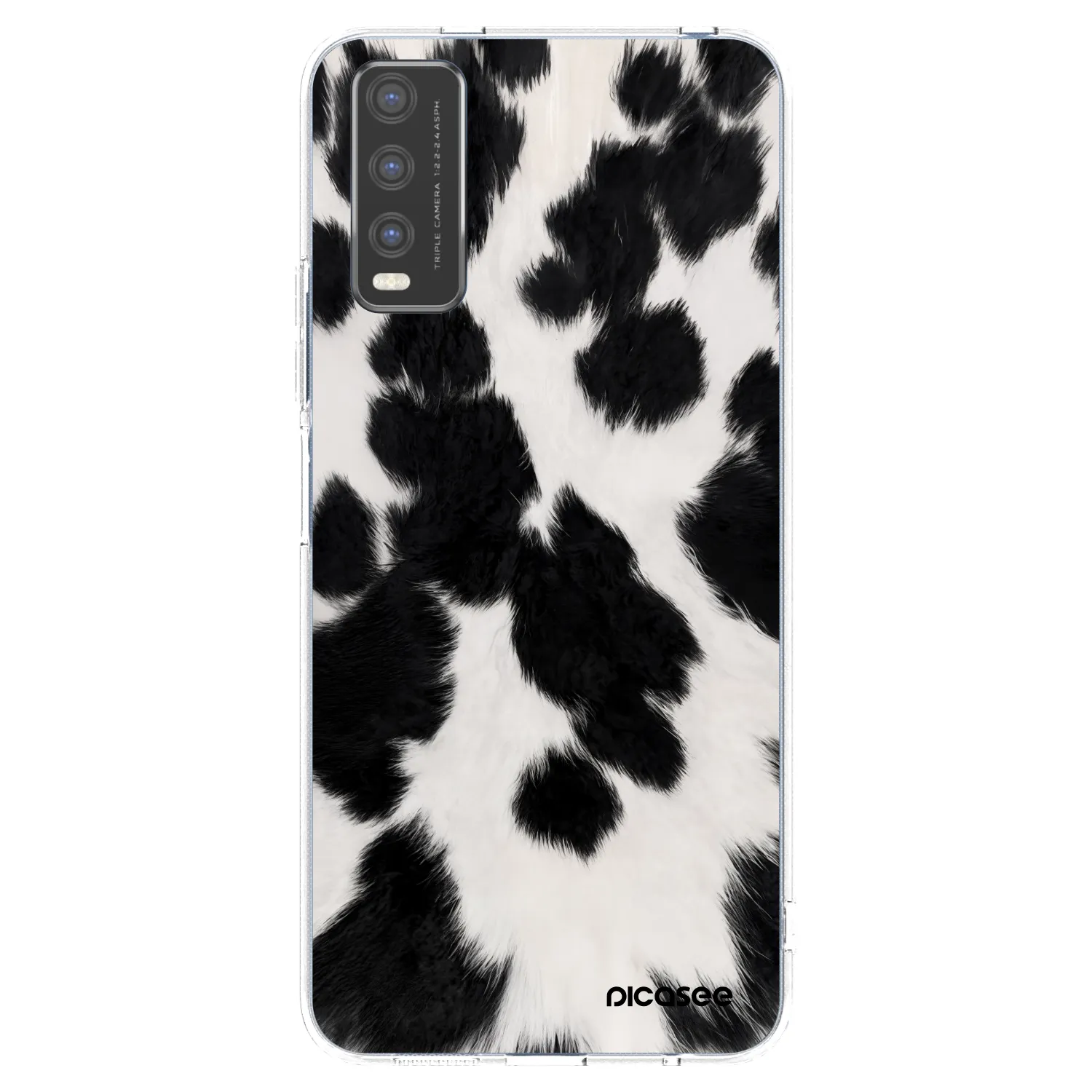 Picasee Vivo Y20s Hülle - Transparentes Silikon - Black Moo