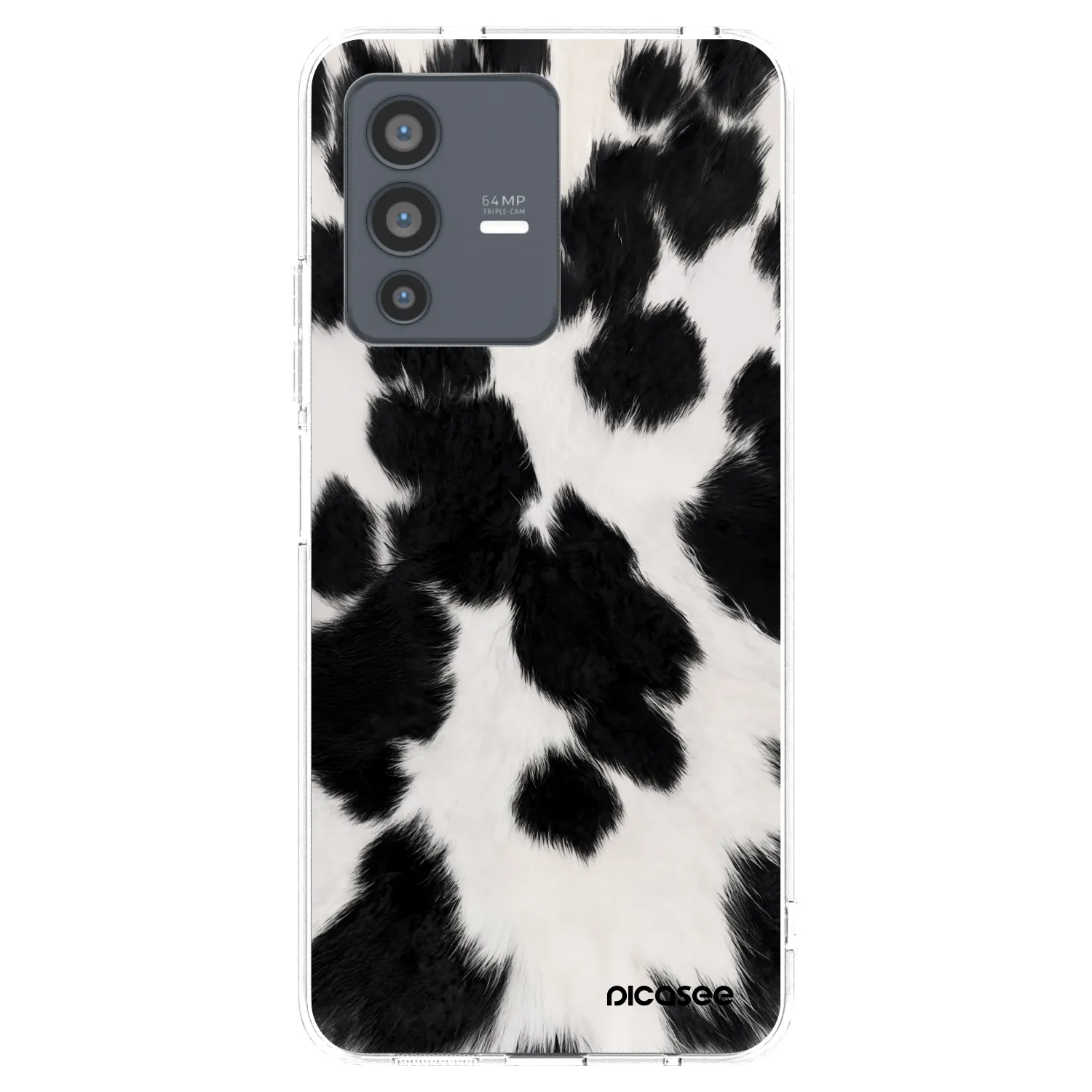 Picasee Vivo V23 5G Hülle - Transparentes Silikon - Black Moo