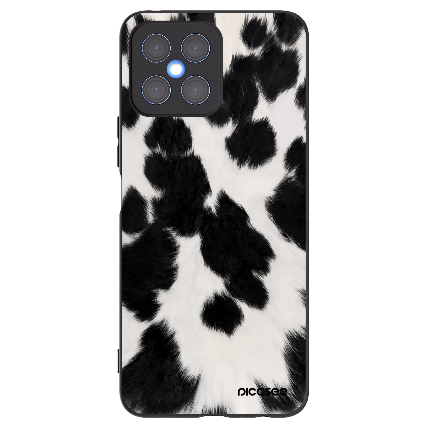 Picasee Honor X8 4G Hülle - Schwarzes Silikon - Black Moo