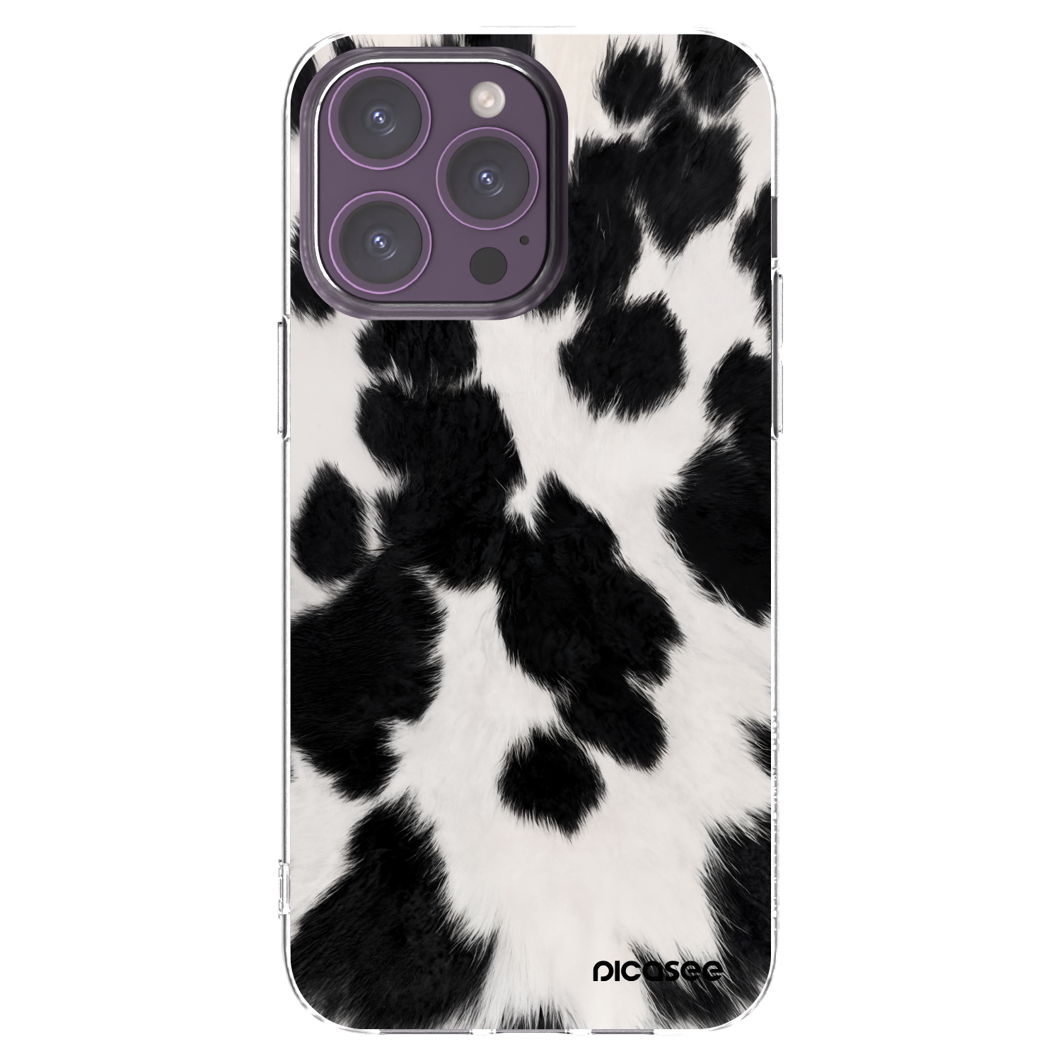 Picasee Apple iPhone 14 Pro Max Hülle - Transparentes Silikon - Black Moo