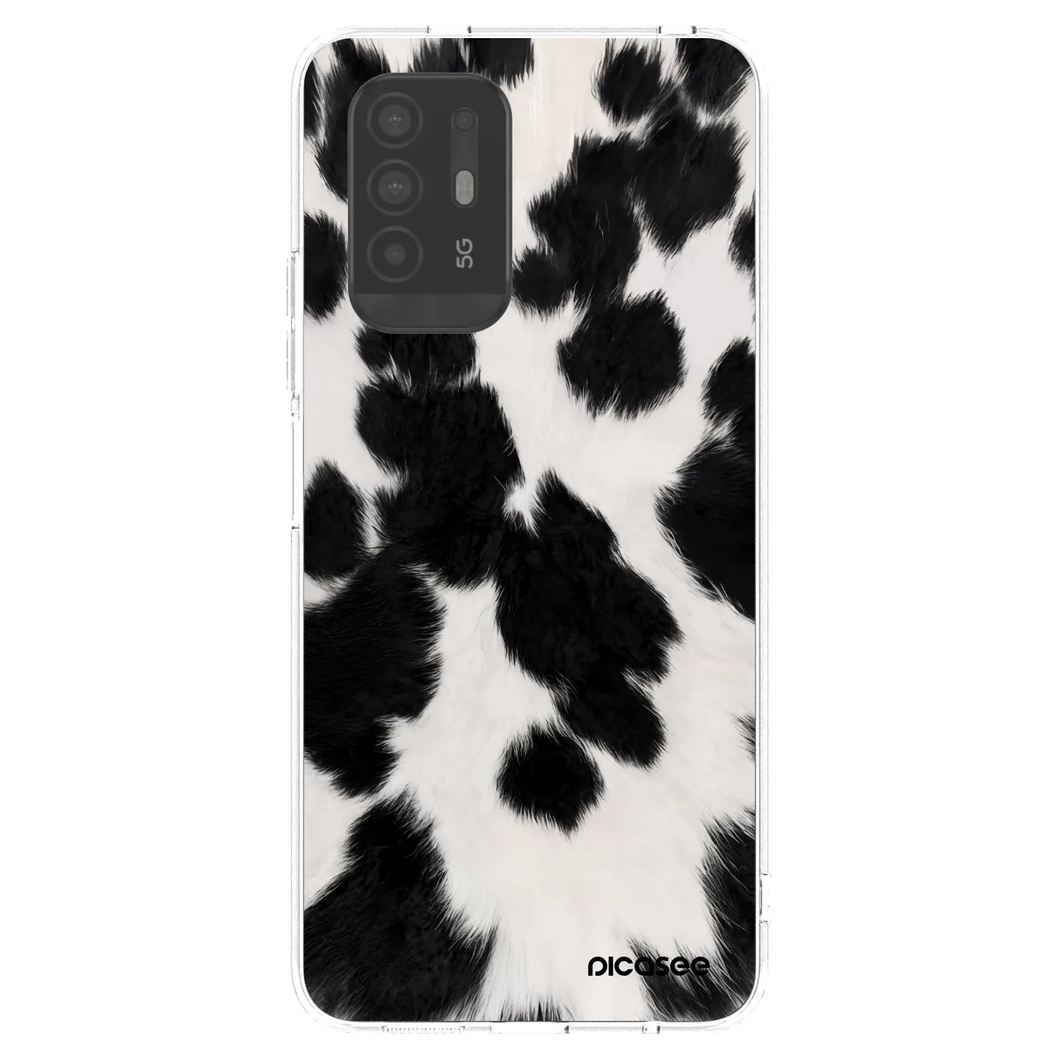 Picasee OPPO A94 5G Hülle - Transparentes Silikon - Black Moo