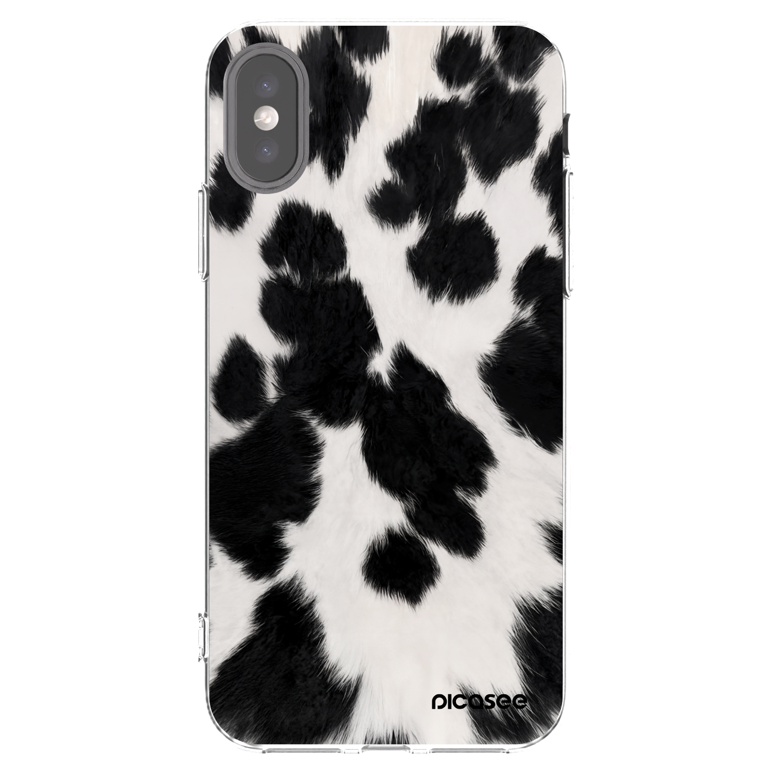 Picasee Apple iPhone X/XS Hülle - Transparentes Silikon - Black Moo