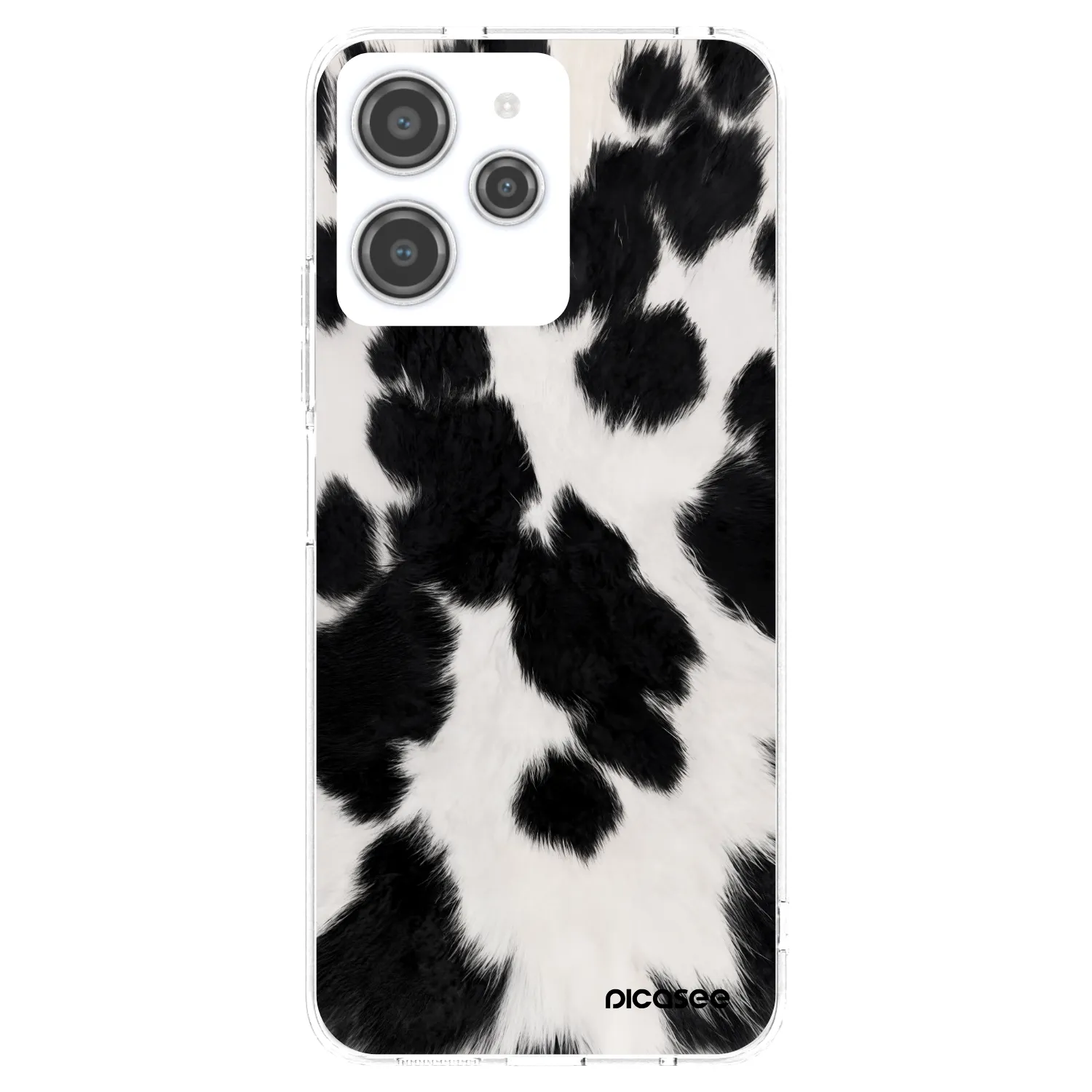 Picasee Xiaomi Redmi 12 4G Hülle - Transparentes Silikon - Black Moo