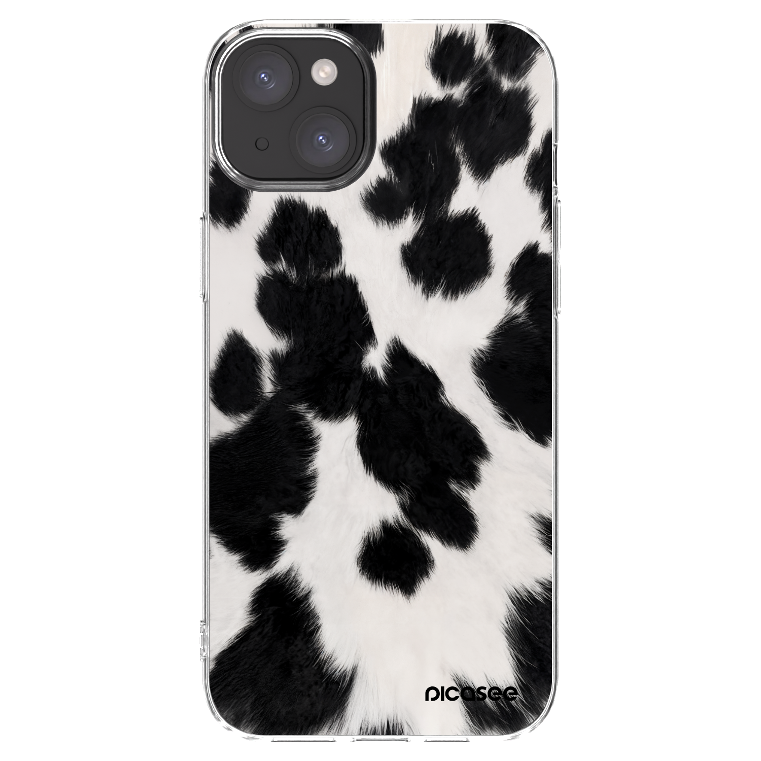Picasee Apple iPhone 15 Plus Hülle - Transparentes Silikon - Black Moo
