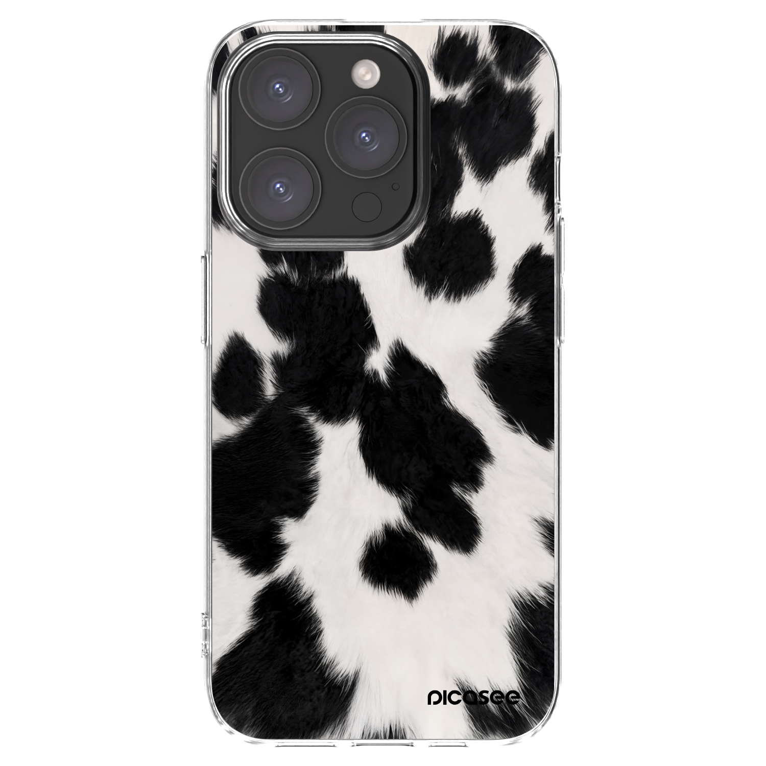 Picasee Apple iPhone 15 Pro Hülle - Transparentes Silikon - Black Moo