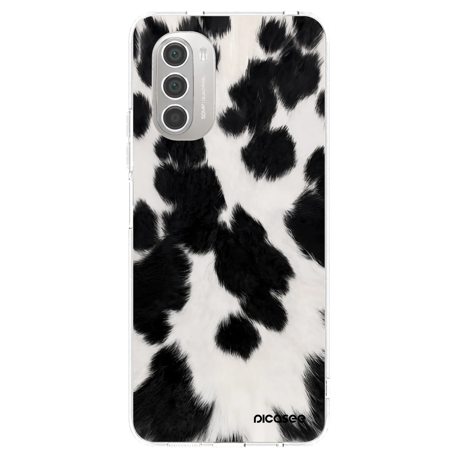Picasee Motorola Moto G51 Hülle - Transparentes Silikon - Black Moo
