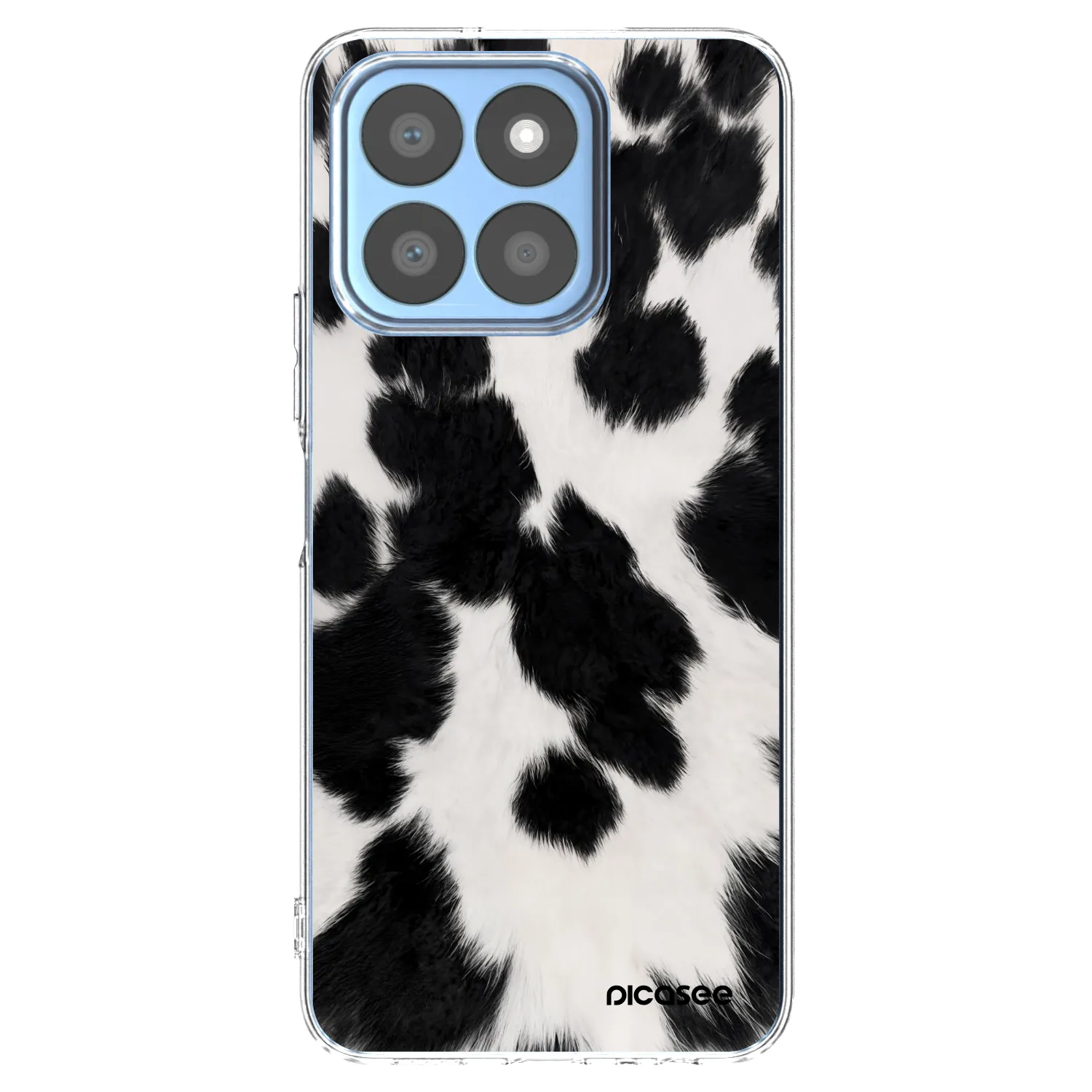 Picasee Honor X8b Hülle - Transparentes Silikon - Black Moo