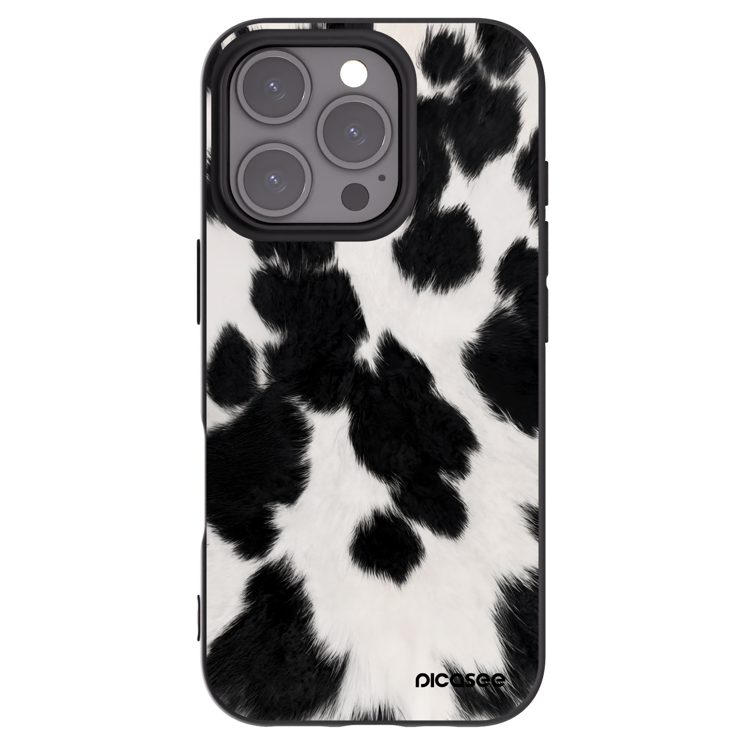Picasee Apple iPhone 16 Pro Hülle - Schwarzes Silikon - Black Moo