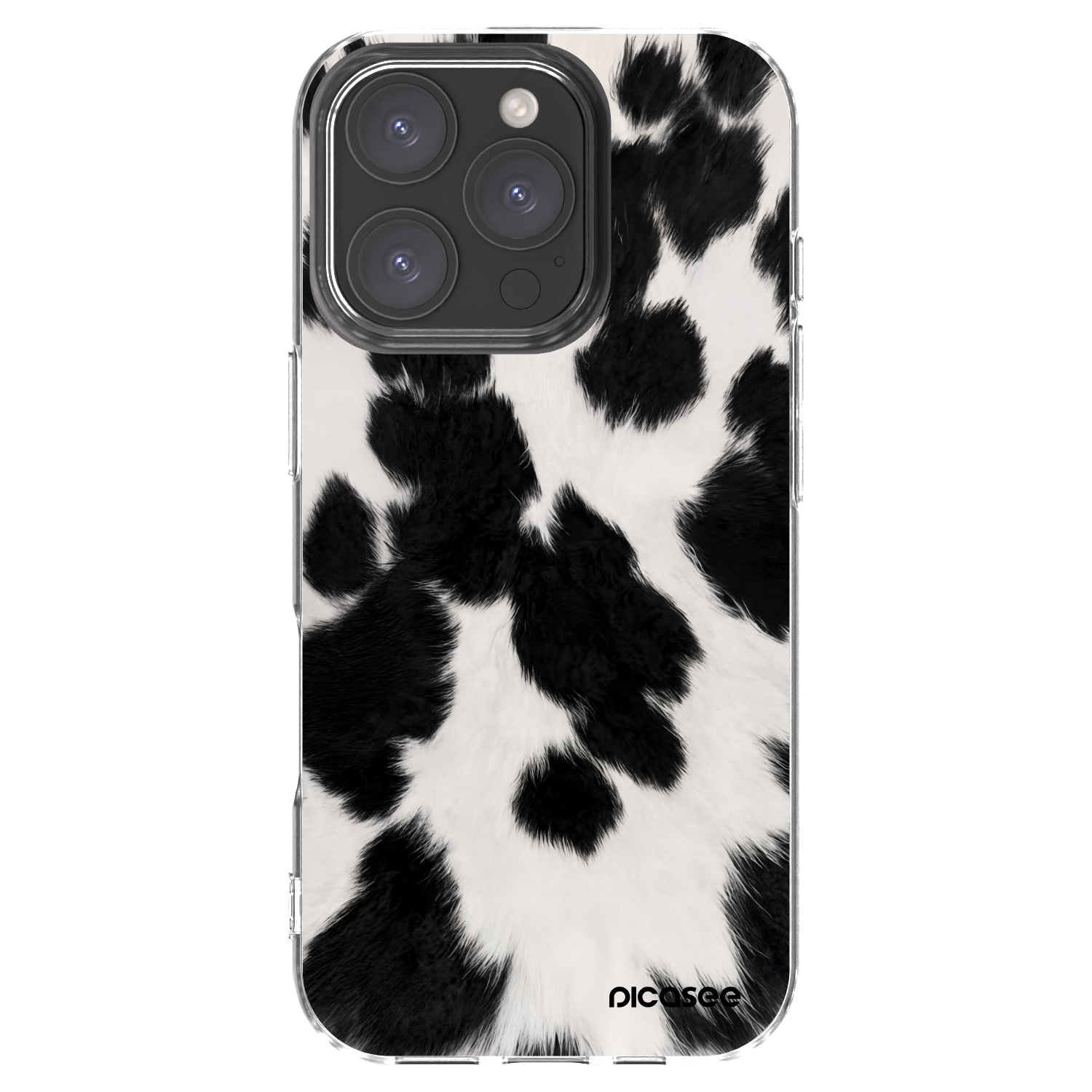 Picasee Apple iPhone 16 Pro Hülle - Transparentes Silikon - Black Moo