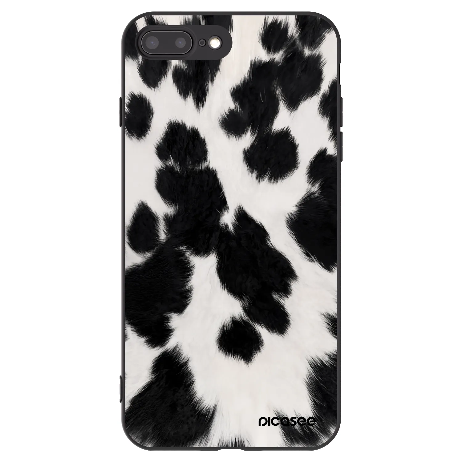 Picasee Apple iPhone 7 Plus Hülle - Schwarzes Silikon - Black Moo
