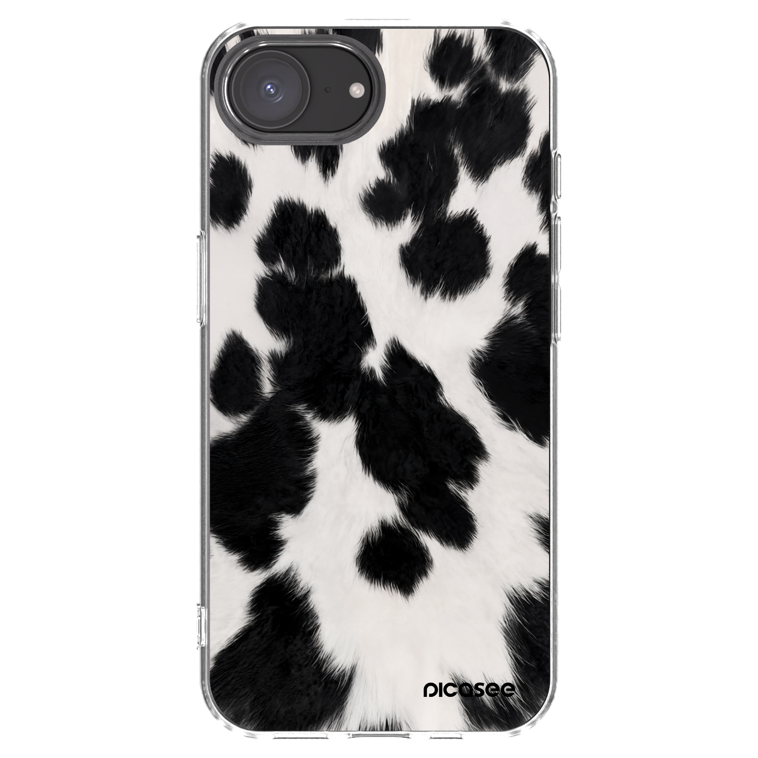 Picasee Apple iPhone 16e Hülle - Transparentes Silikon - Black Moo