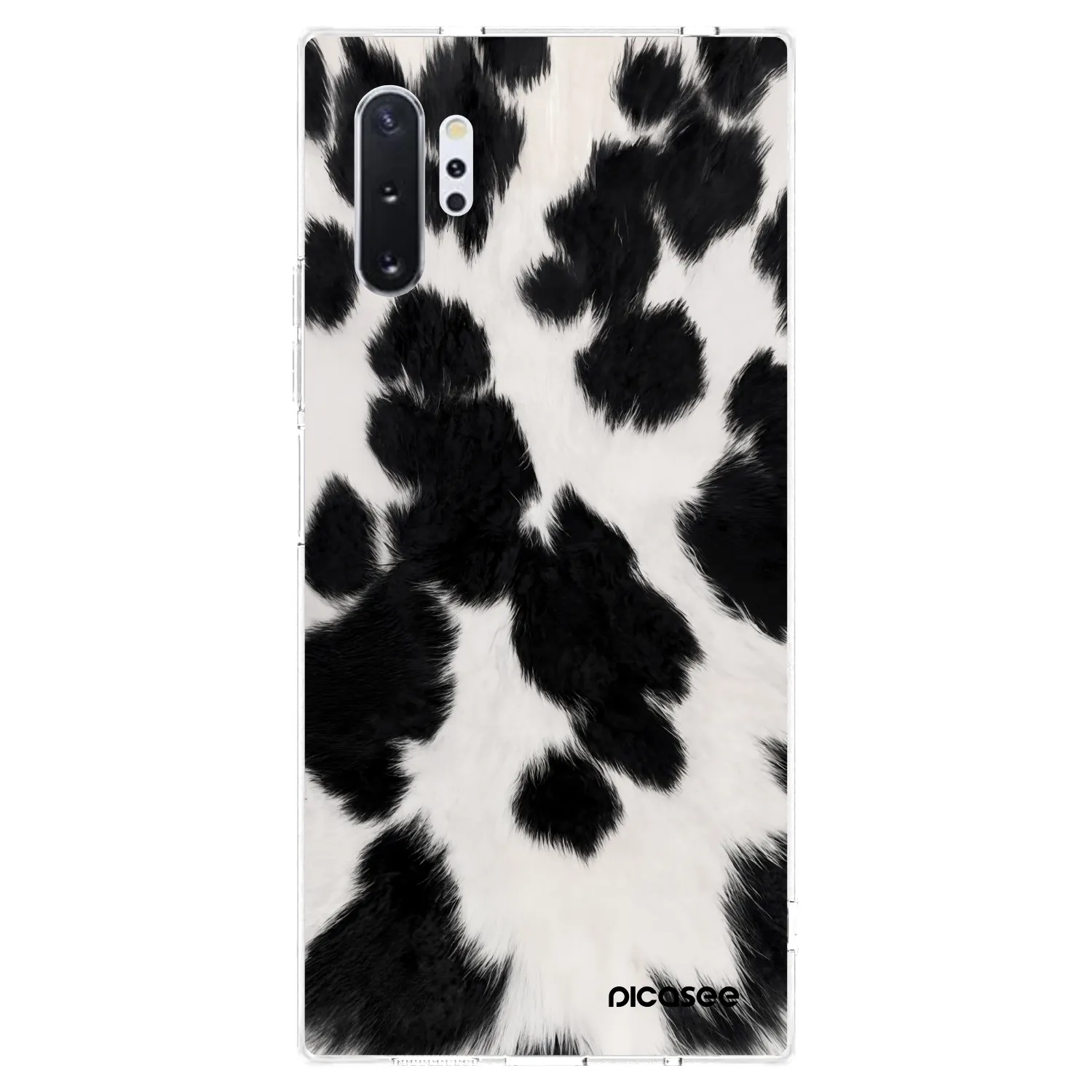 Picasee Samsung Galaxy Note 10+ N975F Hülle - Transparentes Silikon - Black Moo