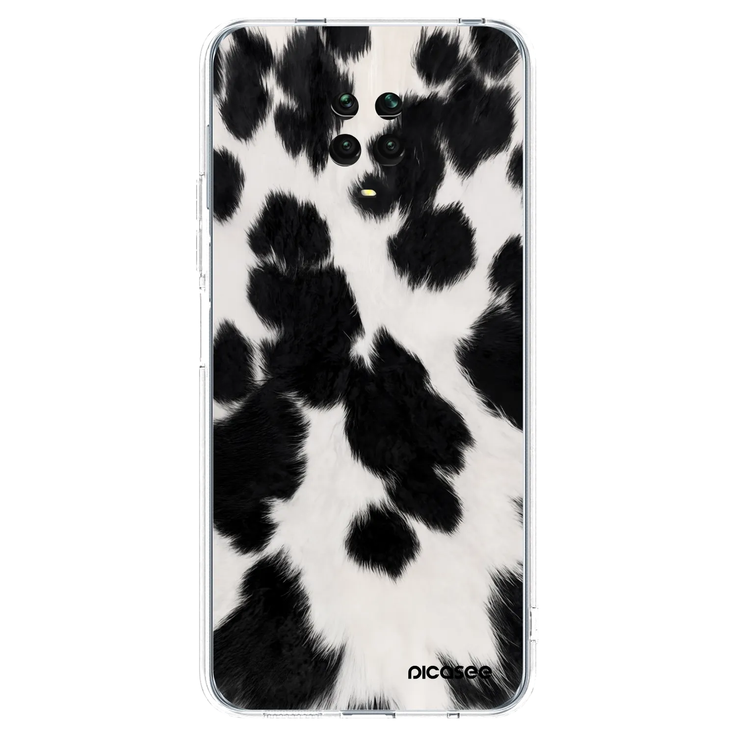 Picasee Xiaomi Redmi Note 9S Hülle - Transparentes Silikon - Black Moo