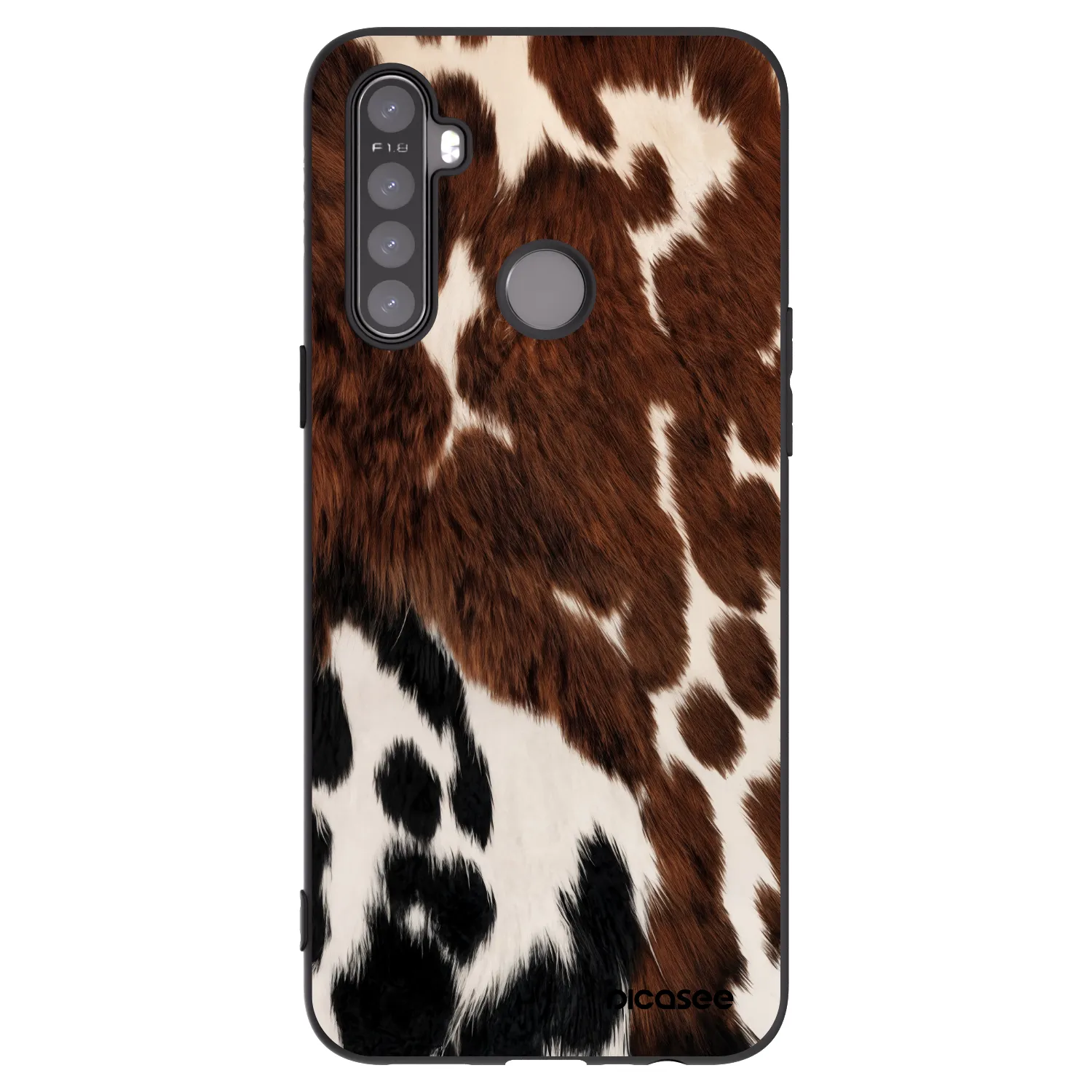 Picasee Realme 5 Hülle - Schwarzes Silikon - Rust