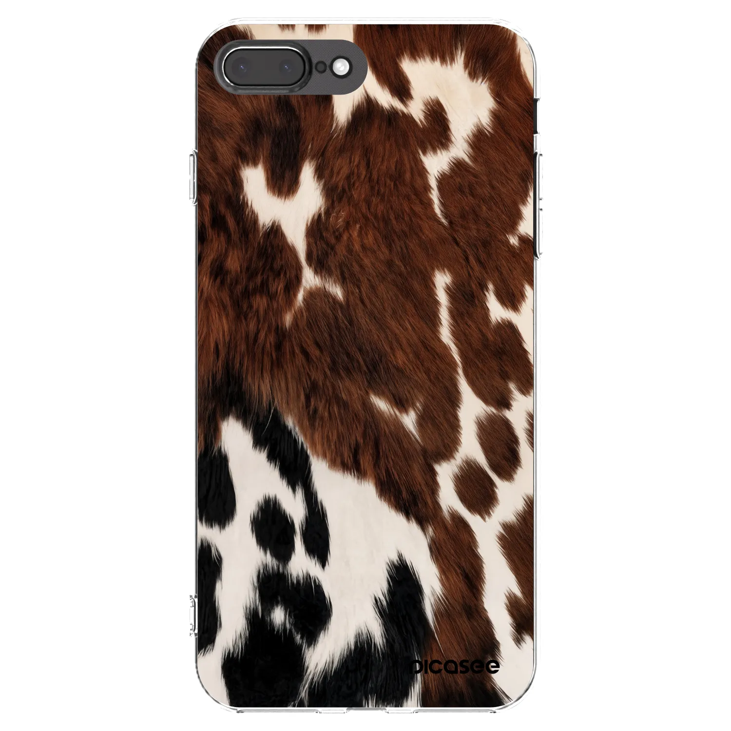 Picasee Apple iPhone 8 Plus Hülle - Transparentes Silikon - Rust