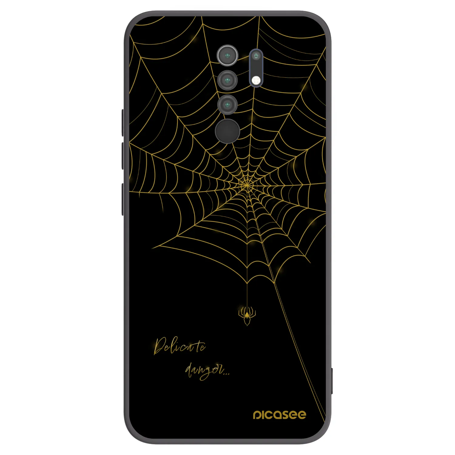 Picasee Xiaomi Redmi 9 Hülle - Schwarzes Silikon - Delicate danger