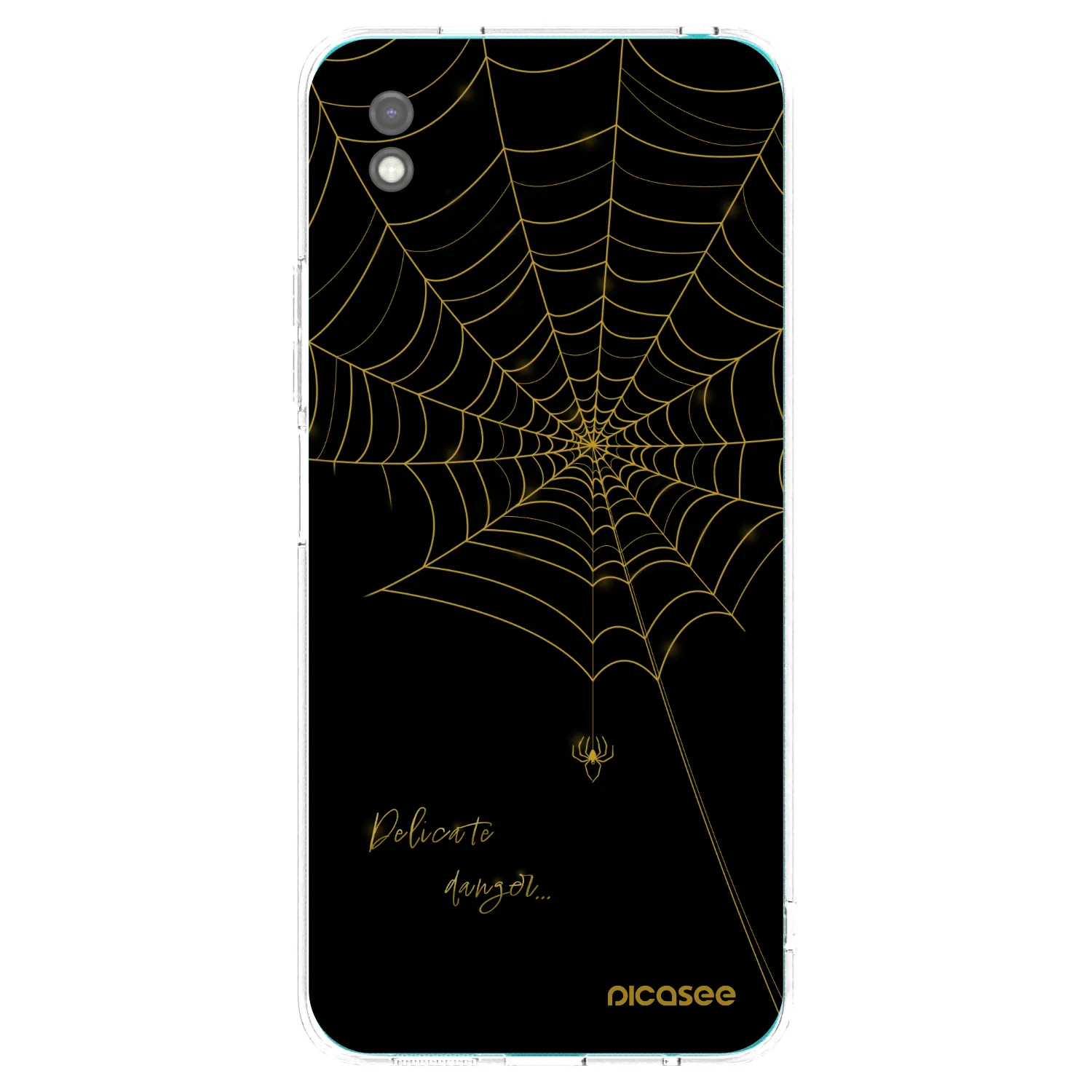 Picasee Xiaomi Redmi 9A Hülle - Schwarzes Silikon - Delicate danger