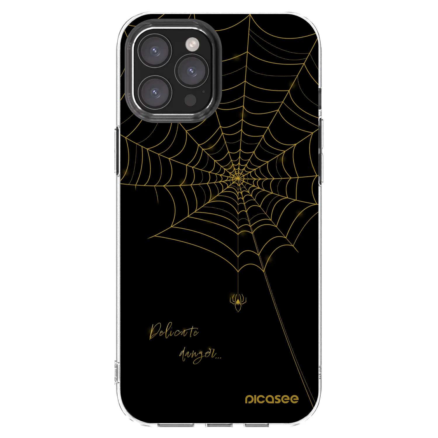 Picasee Apple iPhone 12 Pro Max Hülle - Transparentes Silikon - Delicate danger