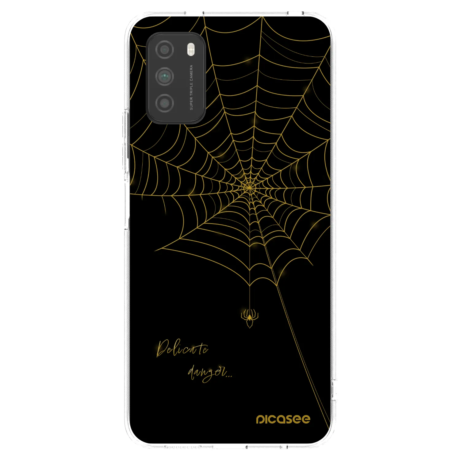 Picasee Xiaomi Poco M3 Hülle - Transparentes Silikon - Delicate danger