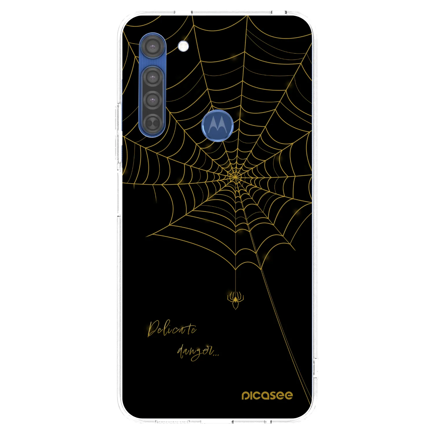 Picasee Motorola Moto G8 Hülle - Transparentes Silikon - Delicate danger