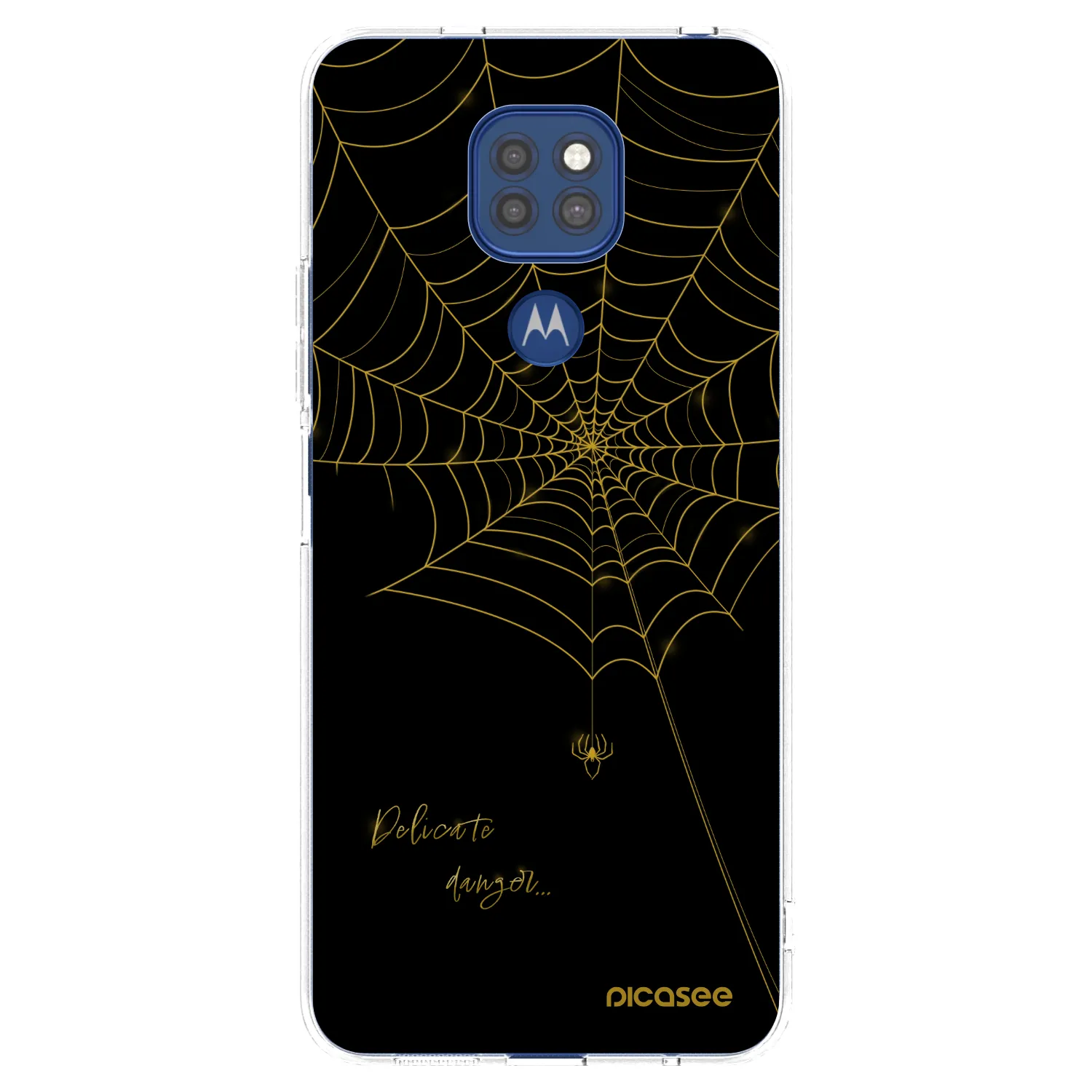 Picasee Motorola Moto G9 Play Hülle - Transparentes Silikon - Delicate danger