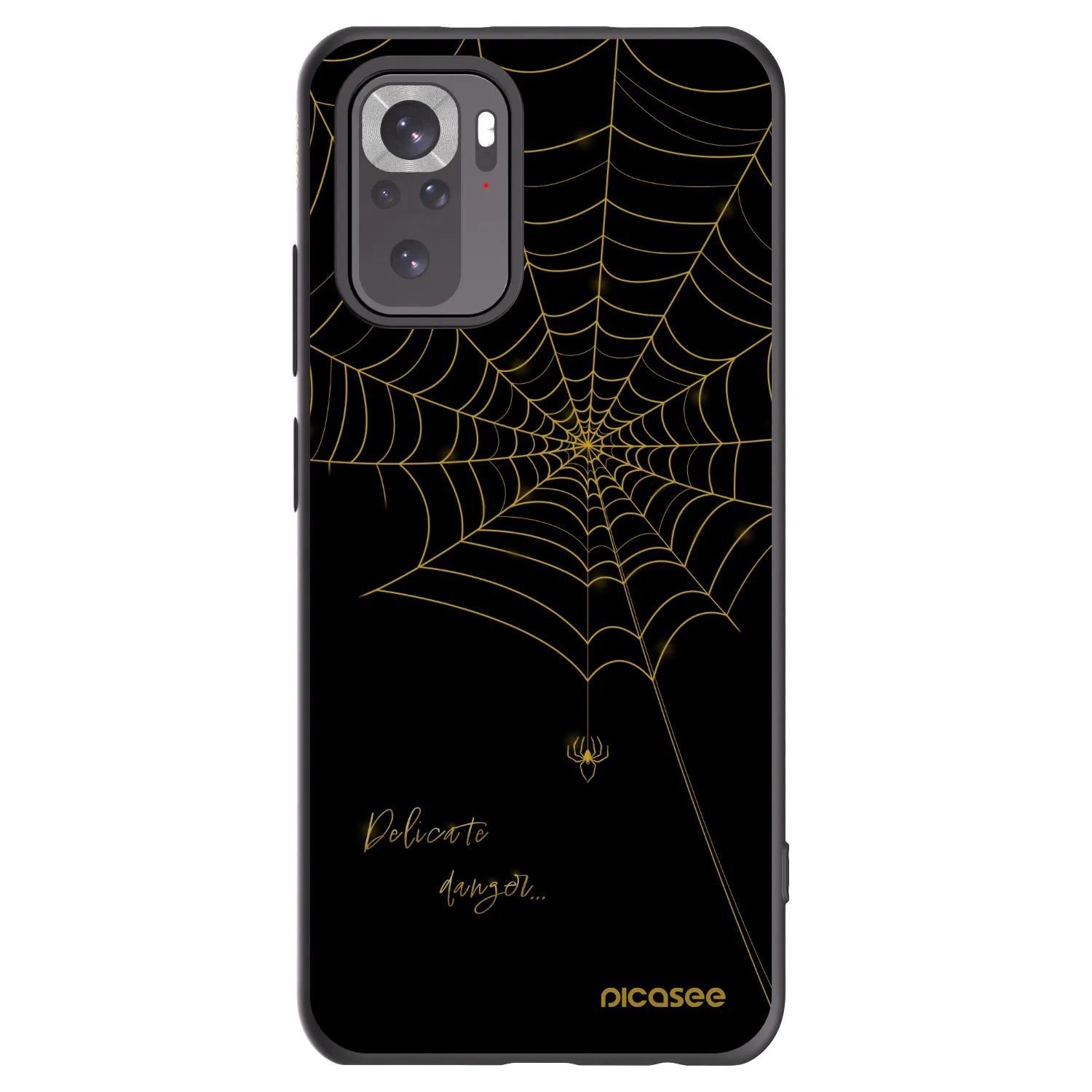 Picasee Xiaomi Redmi Note 10 Hülle - Schwarzes Silikon - Delicate danger