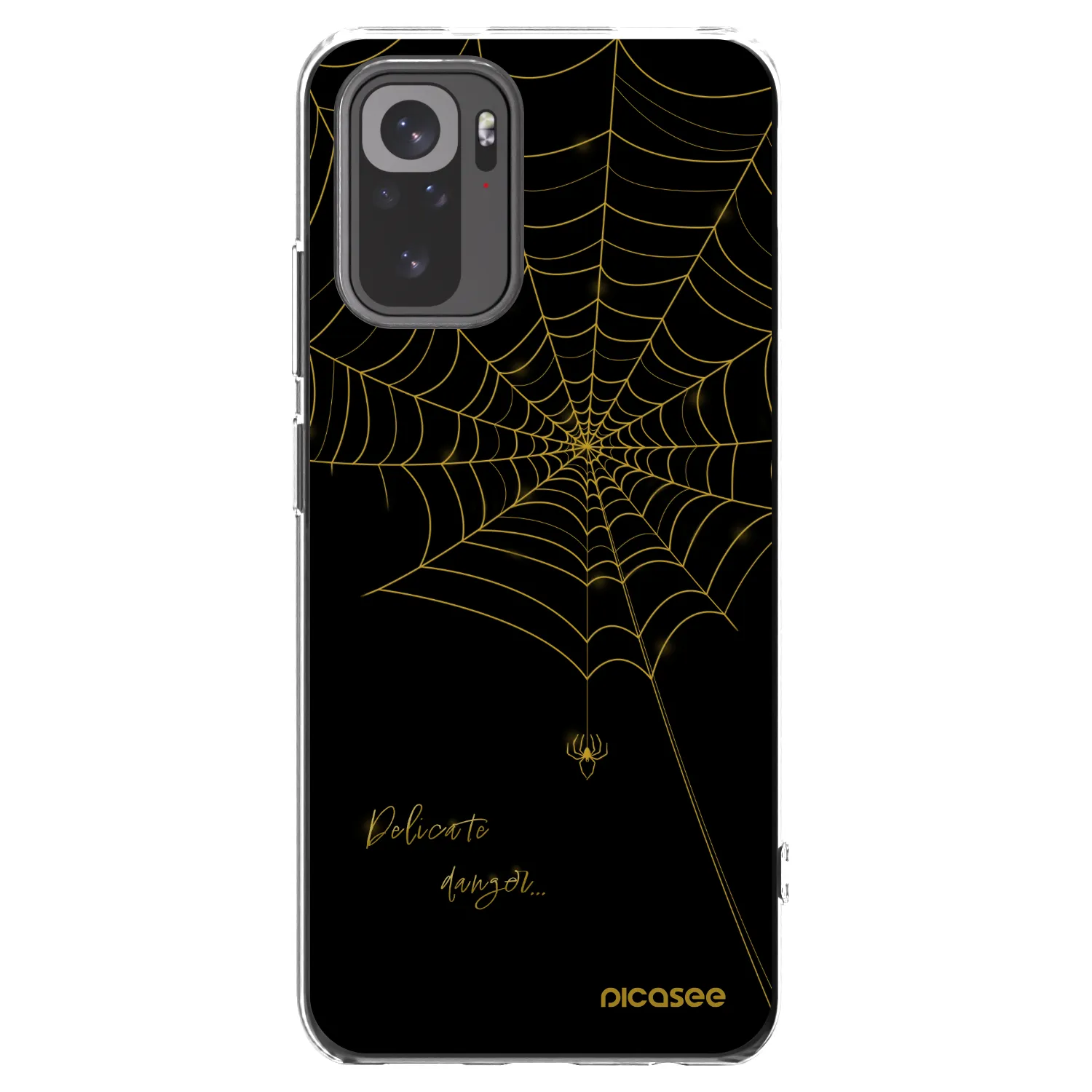 Picasee Xiaomi Redmi Note 10S Hülle - Transparentes Silikon - Delicate danger