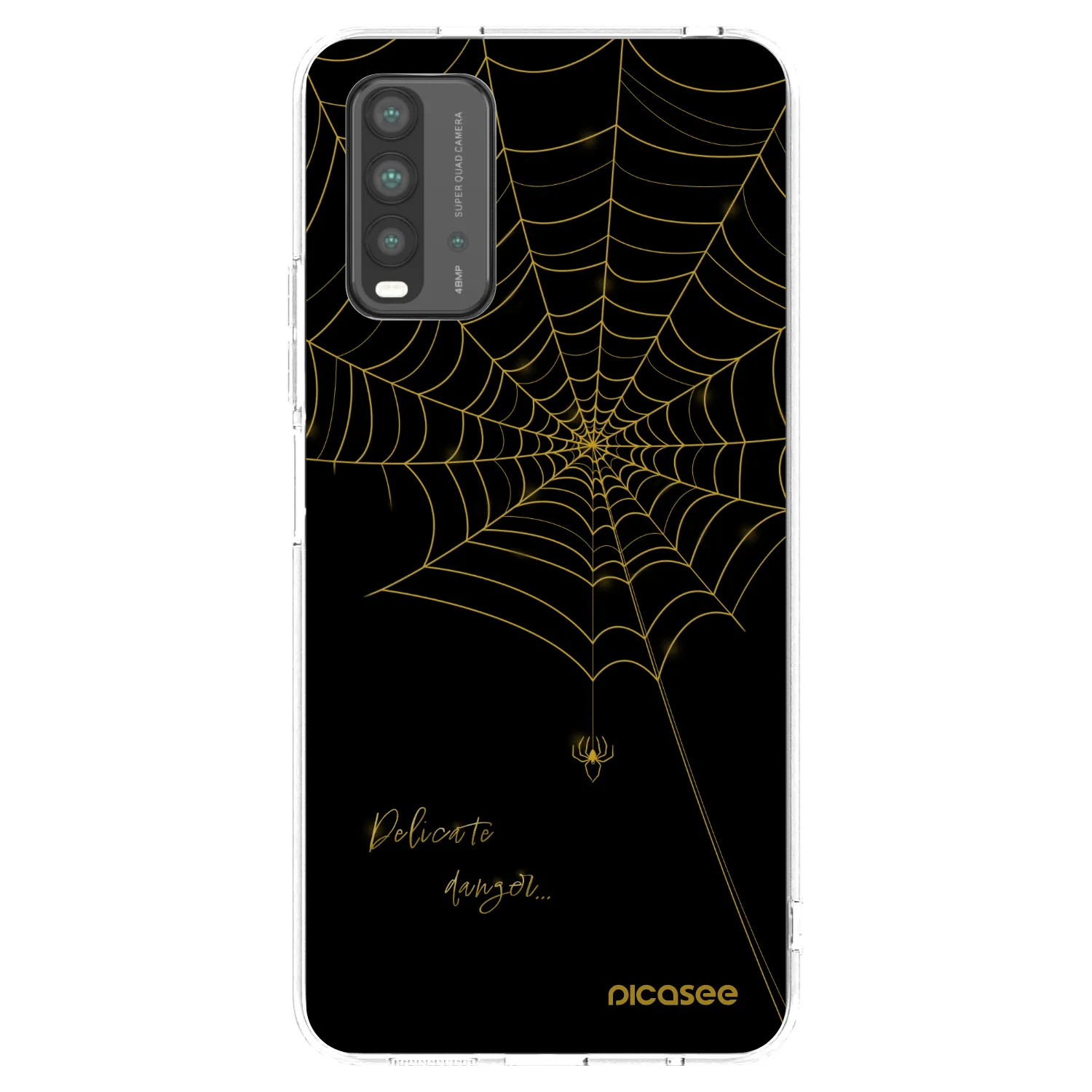 Picasee Xiaomi Redmi 9T Hülle - Schwarzes Silikon - Delicate danger